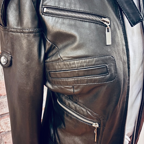 Bebe Y2K Vintage leather moto jacket - Picture 3 of 10